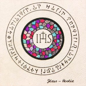 Pentacolo Gesu ostia pergamena