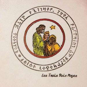 Pentacolo i tre re magi pergamena
