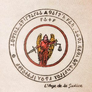 Pentacolo l'angelo della giustizia pergamena