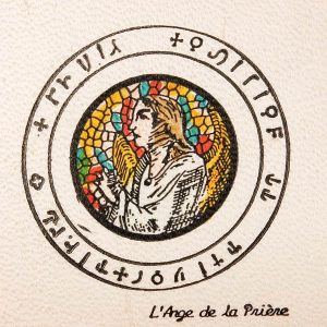 Pentacolo l'angelo della preghiera pergamena