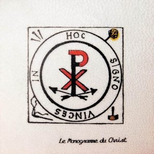 Pentacolo Monogramma di Cristo pergamena