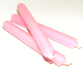 Candela semplice rosa