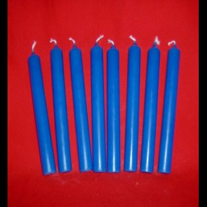 Candela semplice azzurra
